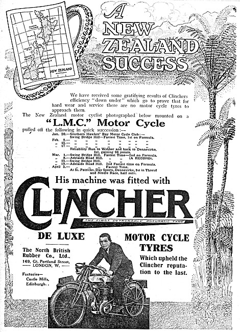 North British Rubber Clincher Motor Cycle Tyres                  