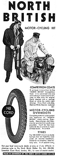 North British Rubber Tyres  North British Coats 1936             