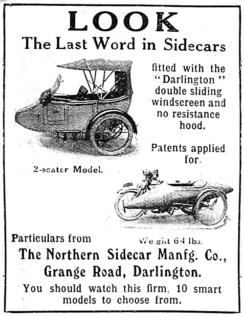 Northern Sidecars. Darlington 1914                               