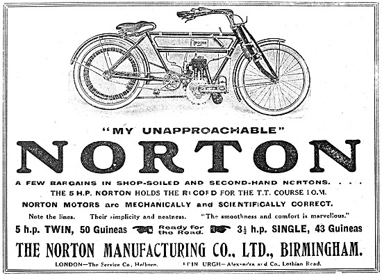Norton 5 hp Motorcycle 1908                                      