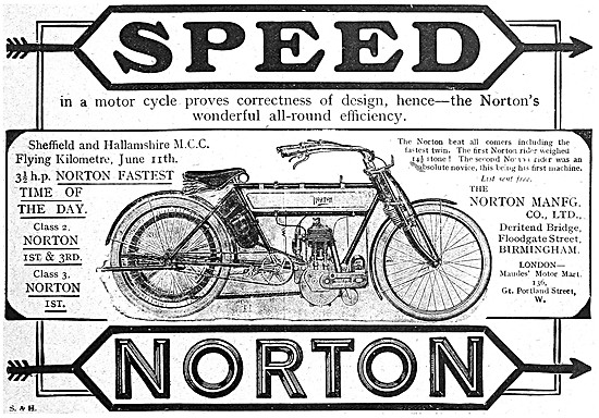 1910 Norton Motor Cycles                                         