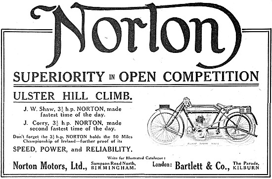 Norton 3.5 hp  Motor Cycle                                       