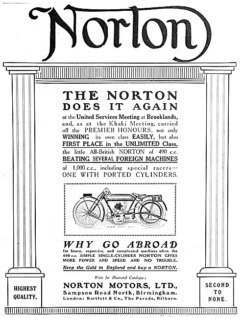 Norton 490 cc  Motor Cycle                                       