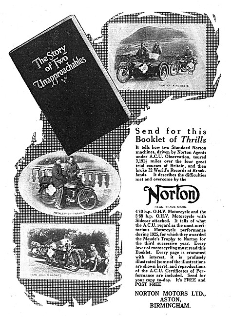 Norton Sports Motor Cycles 1926                                  