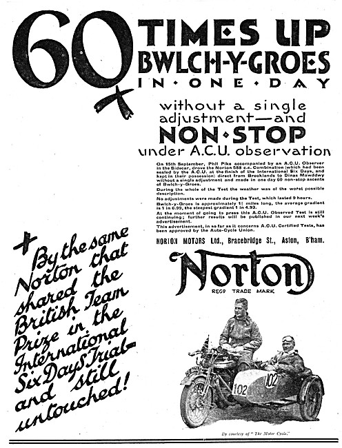 Norton Trials Motor Cycles                                       