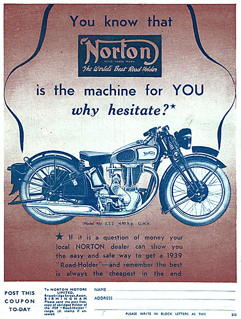 1938 Norton ES2  - Norton E.S.2                                  