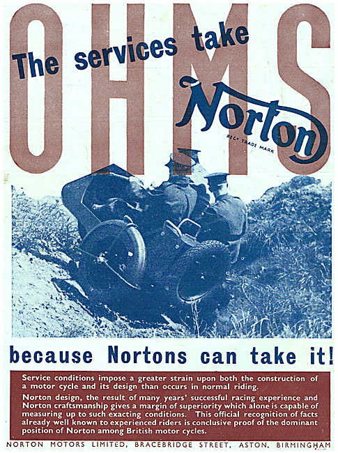 Norton Motor Cycles In Army Service - Despatch Rider             