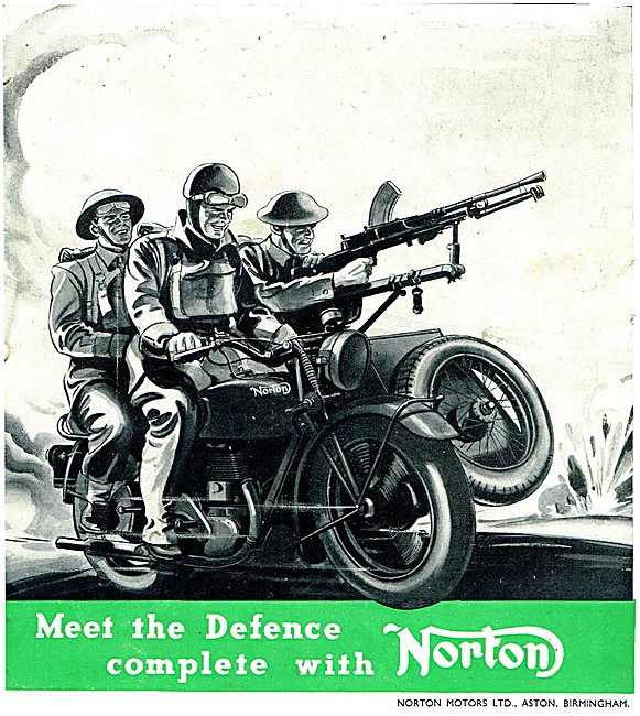 Norton Motor Cycle Machine Gunners Combinations                  