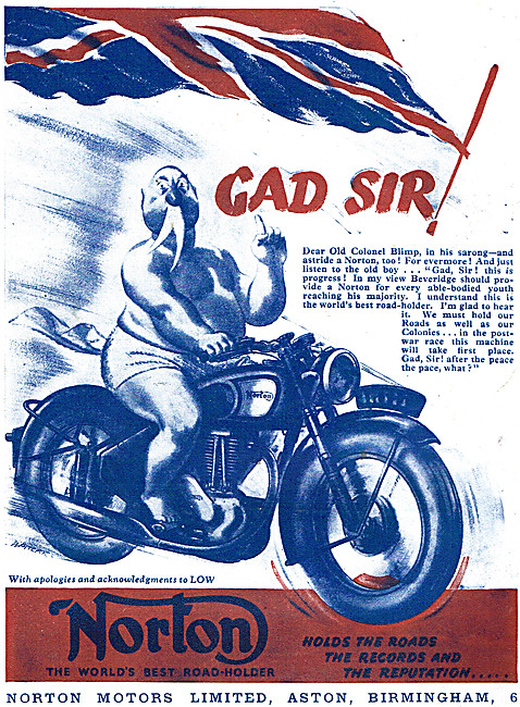 Norton Motor Cycles 1943 Advert                                  