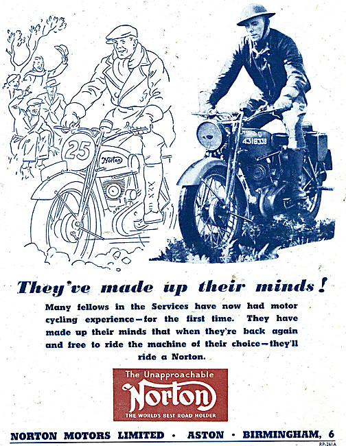 1945 Military Norton Motorcycles                                 