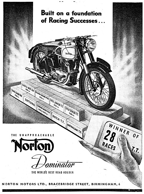 Norton Dominator 1952 Advert                                     