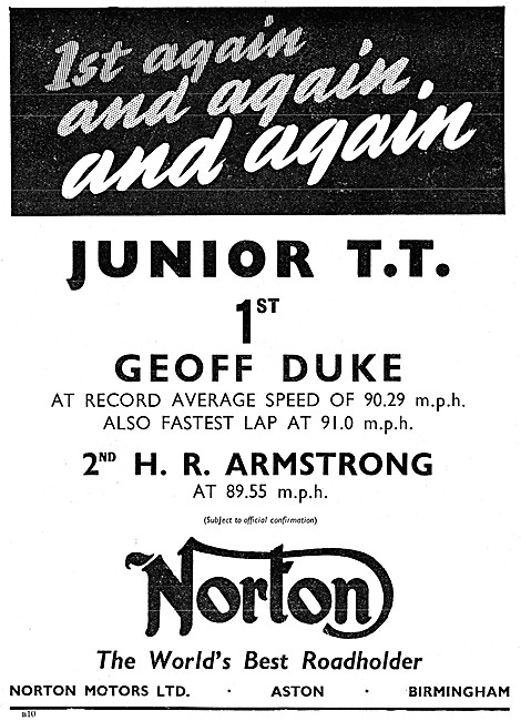 1952 Norton Motor Cycles                                         