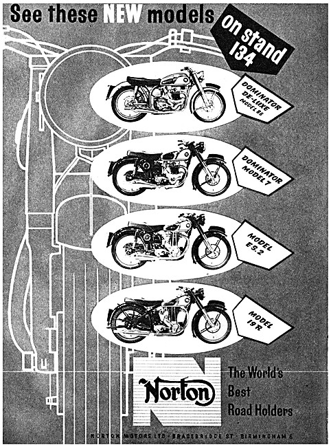 Norton Motor Cycle Range For 1954 - E.S.2 Norton 19 R            