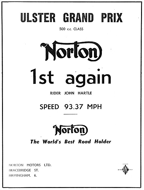 1960 Norton 500 cc GP Racers                                     