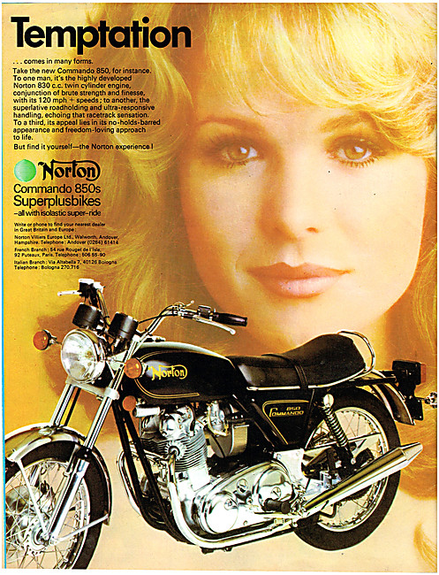 Norton Commando 1973 Advert                                      