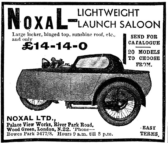 1934 Noxal Launch Saloon Sidecar                                 