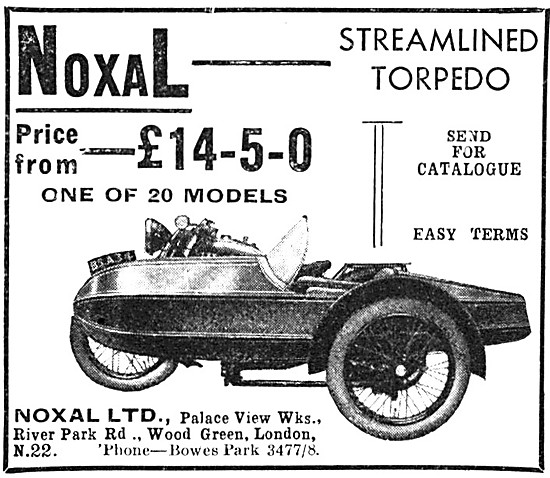 1934 Noxal Streamlined Torpedo Sidecar                           