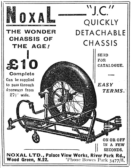 The 1934 J.C. Noxal Quickly Detachable Sidecar Chassis           
