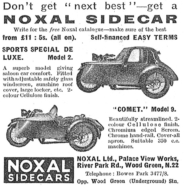 1935 Noxal Comet Sidecar                                         