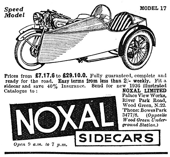 1936 Noxal Model 17 Sidecar                                      