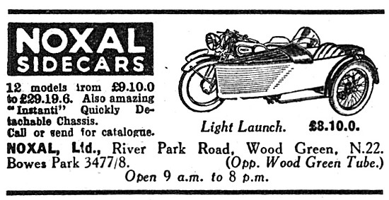 1937 Noxal Light Launch Sidecar                                  