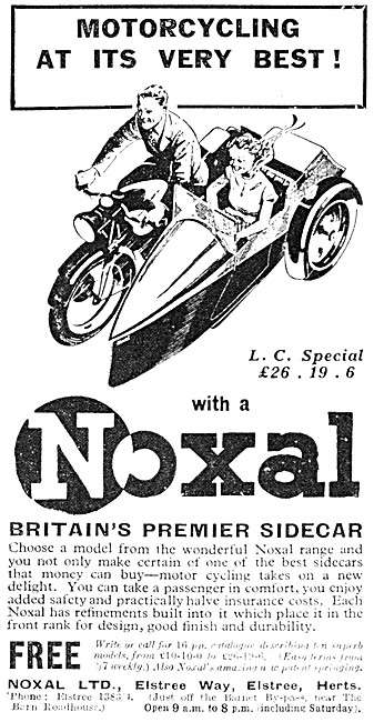 1938 Noxal L.C. Special Sidecar                                  
