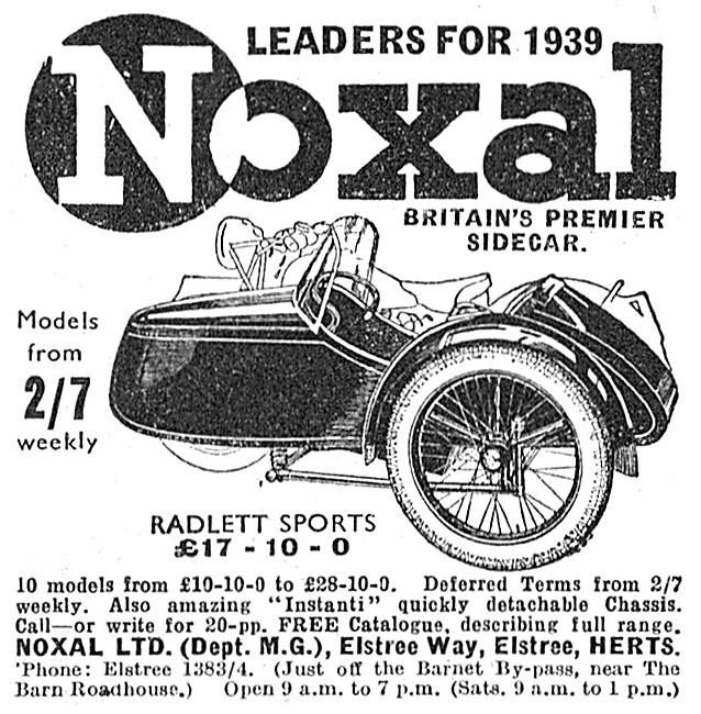 1938 Noxal Radlett Sports Sidecar                                