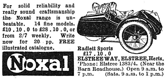 1939 Noxal Radlett Sports Sidecar                                