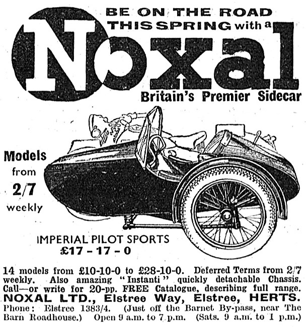 1939 Noxal Imperial Pilot Sports Sidecar                         