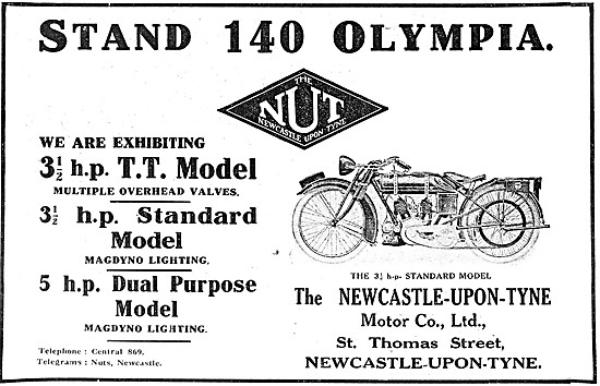 N.U.T.Motor Cycles - 1920 NUT T.T. Motor Cycles                  