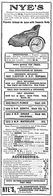 1912 Nye Sidecars                                                