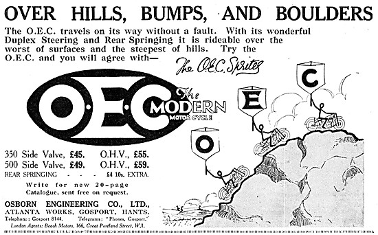 1930 OEC 350 cc Side Valve                                       