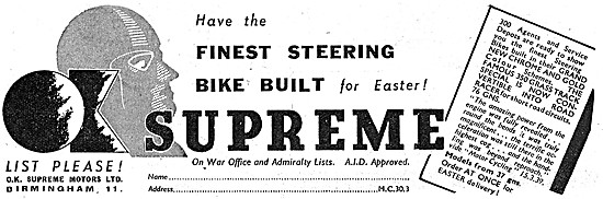 O.K.Supreme Motor Cycles                                         