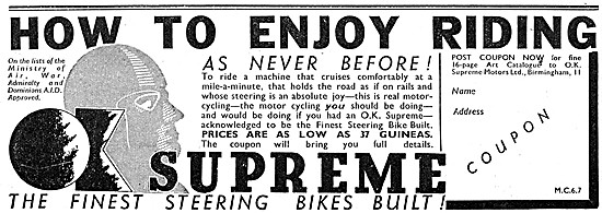 OK Supreme Motor Cycles                                          