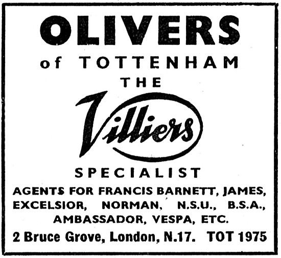 Olivers Of Tottenham Motorcycle Sales & Villiers Specialists     