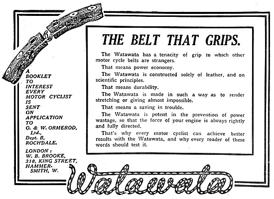 Ormerod WATAWATA Motor Cyle Drive Belt                           