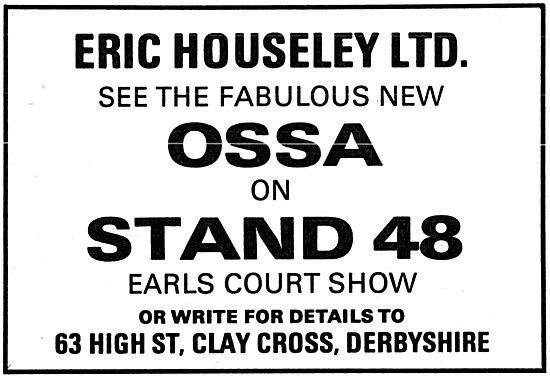 Ossa Motor Cycles - Eric Houseley Ltd                            