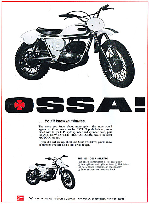 1971 Ossa Stiletto Moto Cross                                    