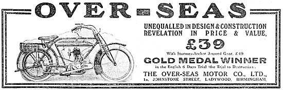 1914 Over-Seas Motor Cycles                                      