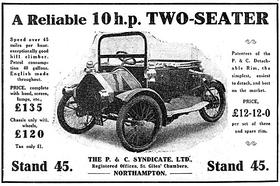  P.& C. Cars -  P.& C.10 hop Two-Seater Car                      