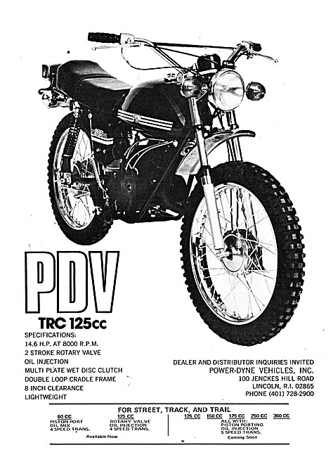 1973 PDV TRC 125 Trail Bike                                      
