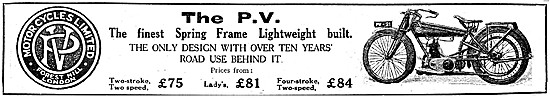 P.V. Spring Frame Two-Stroke Lightweight Motorcycle              