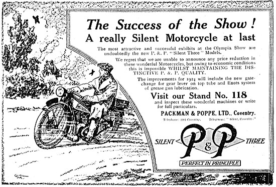Packman & Poppe P.&P. Motorcycles - P&P Silent Three Motor Cycle 