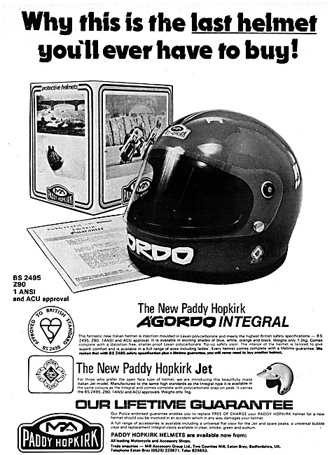 Paddy Hopkirk Agordo Integral Helmet                             