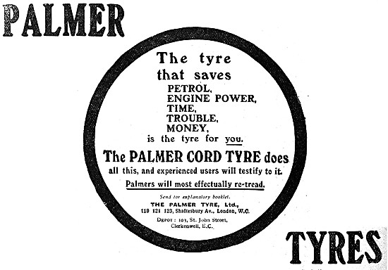 Palmer Motorcycle Tyres - Palmer Cord Tyres 1910                 