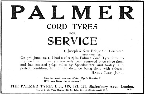 Palmer Motor Cycle Tyres - Palmer Cord Tyres                     
