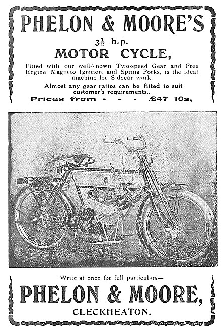 1907 Phelon & Moore 3 1/2 hp Motor Cycle                         