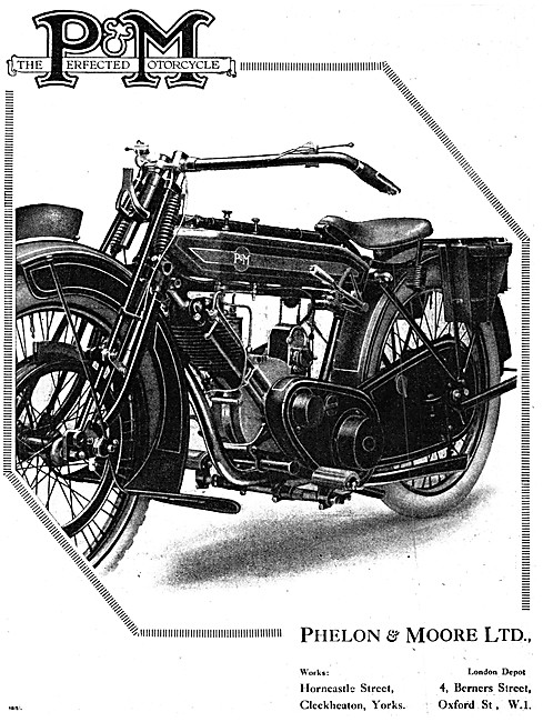 Panther Phelon & Moore Motor Cycles 1920 Advert                  