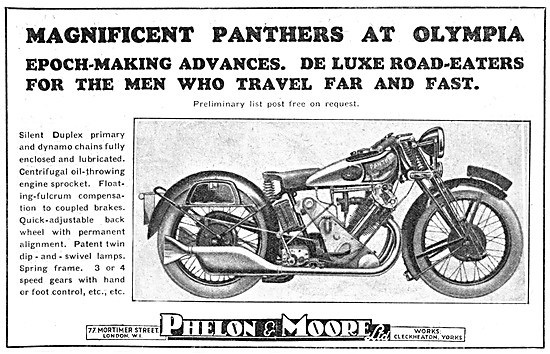 Panther Sloper  Motor Cycle 1931                                 