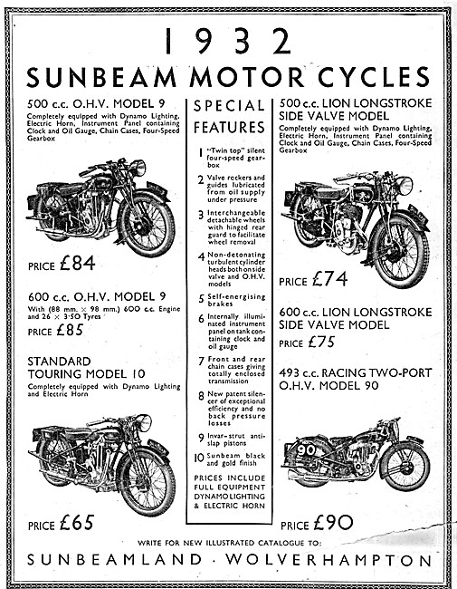 1931 Panther Moedl 9  Motor Cycle - Panther Model 10             